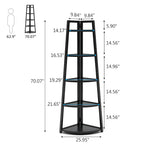 5-Tier Bathroom Corner Storage Shelf – product view
