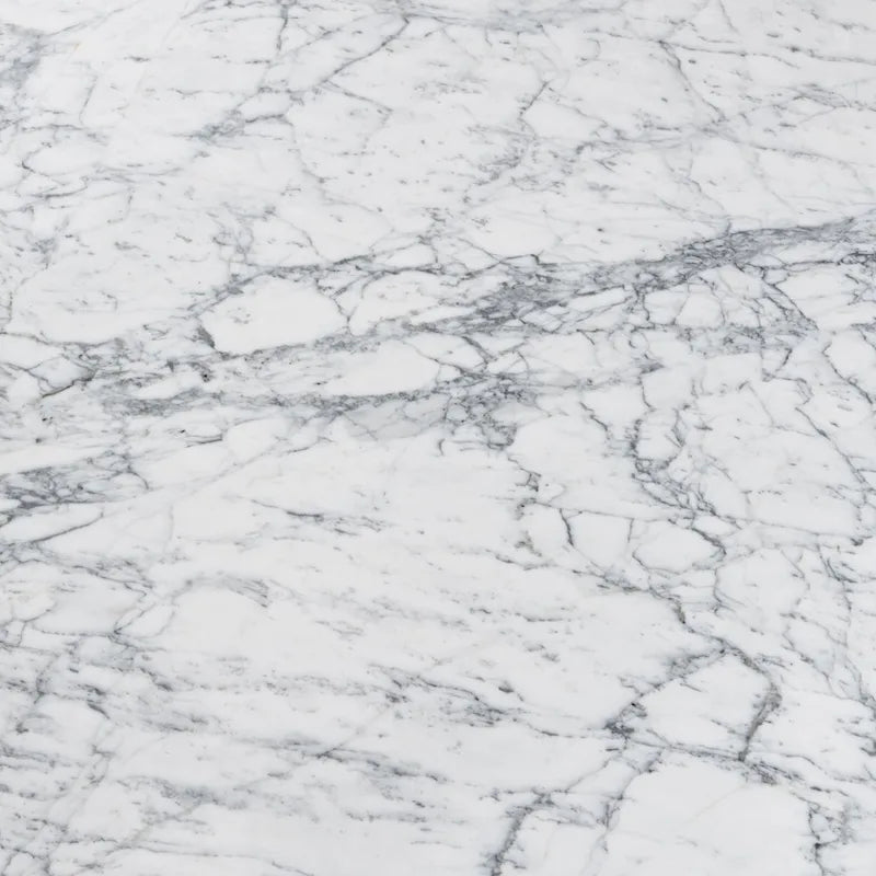 Italian Carrara Marble Square Coffee Table with Walnut Legs, 78.7 cm – product view