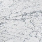 Italian Carrara Marble Square Coffee Table with Walnut Legs, 78.7 cm – product view