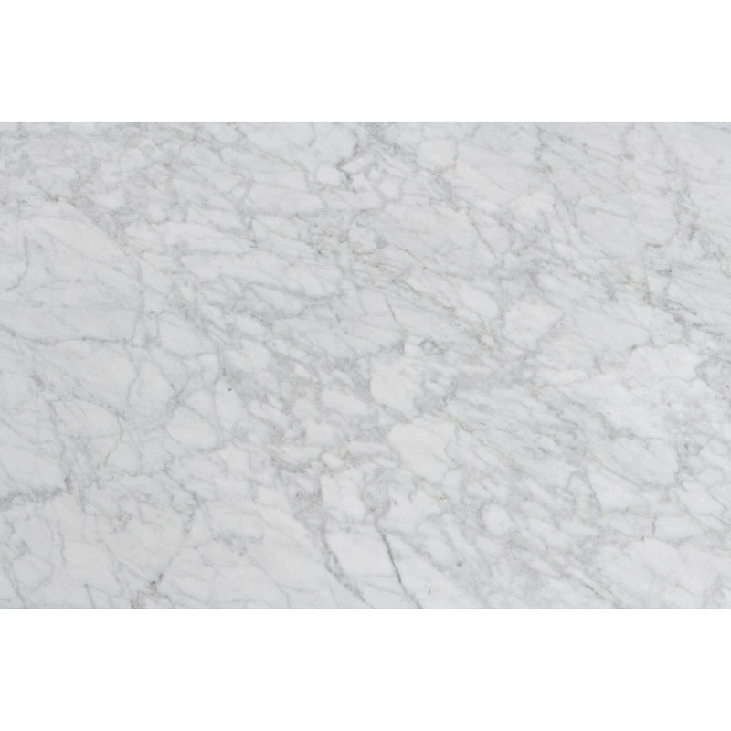 Italian Carrara Marble Square Coffee Table with Walnut Legs, 78.7 cm – product view
