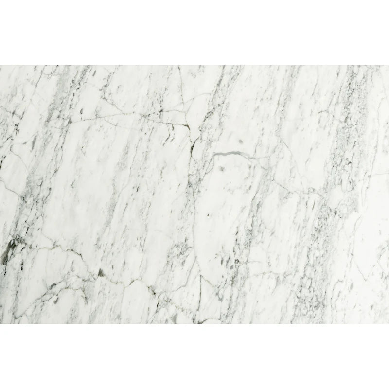 Italian Carrara Marble Square Coffee Table with Walnut Legs, 78.7 cm – product view
