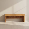 Solid Teak Wood TV Stand, 100.1 × 35.1 × 45 cm – product view