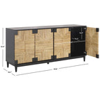 Banana-Stem 4-Door Sideboard, 177.3 × 46 × 81.3 cm – product view