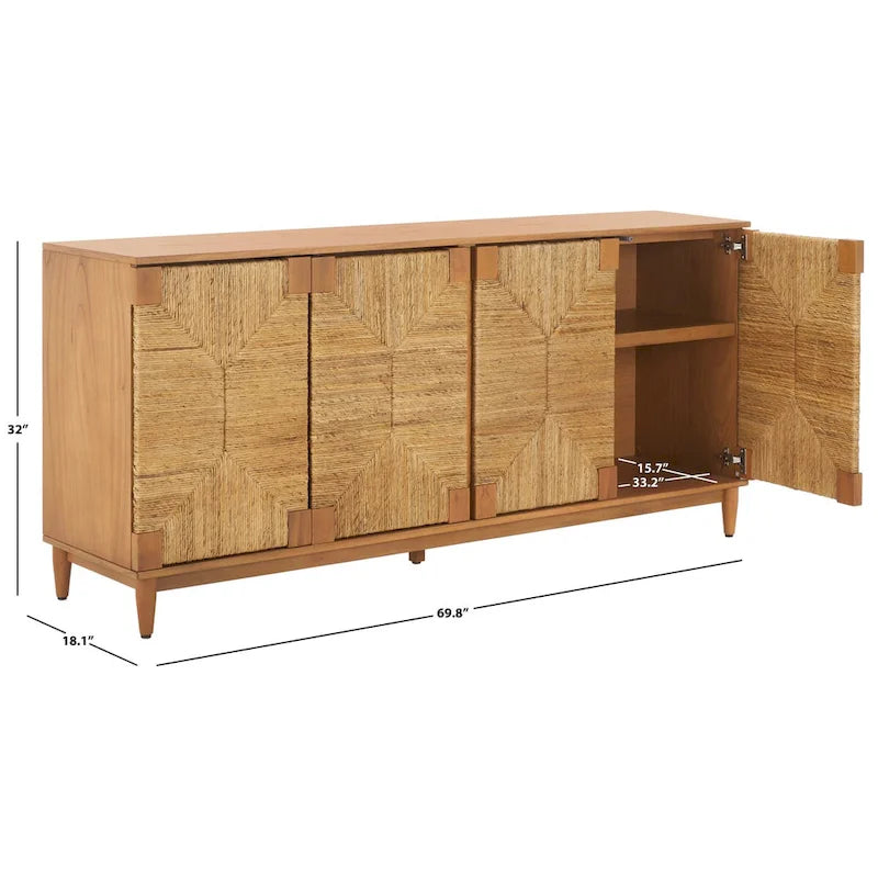 Banana-Stem 4-Door Sideboard, 177.3 × 46 × 81.3 cm – product view