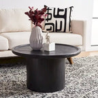 Natural Round Pedestal Coffee Table, 71.1 cm Diameter × 40.6 cm H – product view