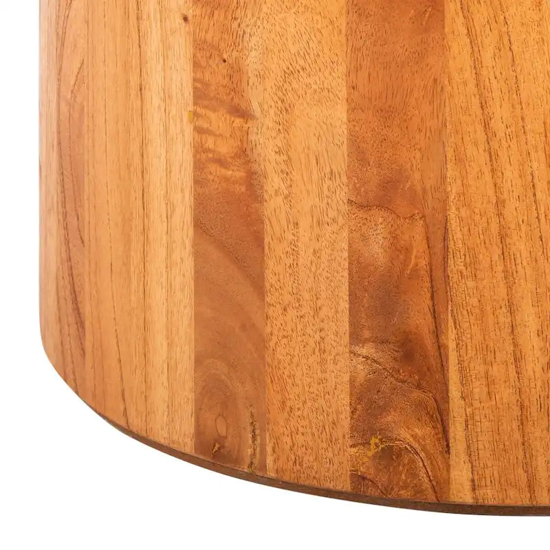 Natural Round Pedestal Coffee Table, 71.1 cm Diameter × 40.6 cm H – product view