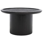 Natural Round Pedestal Coffee Table, 71.1 cm Diameter × 40.6 cm H – product view