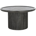 Natural Round Pedestal Coffee Table, 71.1 cm Diameter × 40.6 cm H – product view