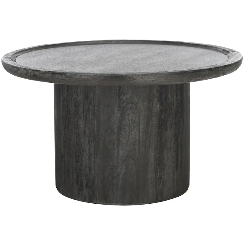 Natural Round Pedestal Coffee Table, 71.1 cm Diameter × 40.6 cm H – product view