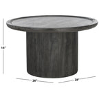 Natural Round Pedestal Coffee Table, 71.1 cm Diameter × 40.6 cm H – product view