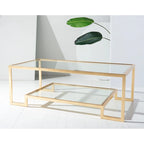 Rectangular Gold-Leaf Coffee Table, 130.3 × 69.9 × 45.2 cm – product view