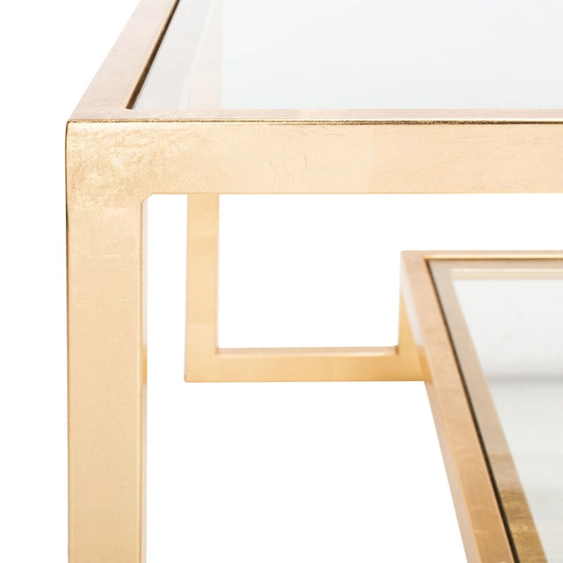 Rectangular Gold-Leaf Coffee Table, 130.3 × 69.9 × 45.2 cm – product view