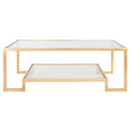 Rectangular Gold-Leaf Coffee Table, 130.3 × 69.9 × 45.2 cm – product view