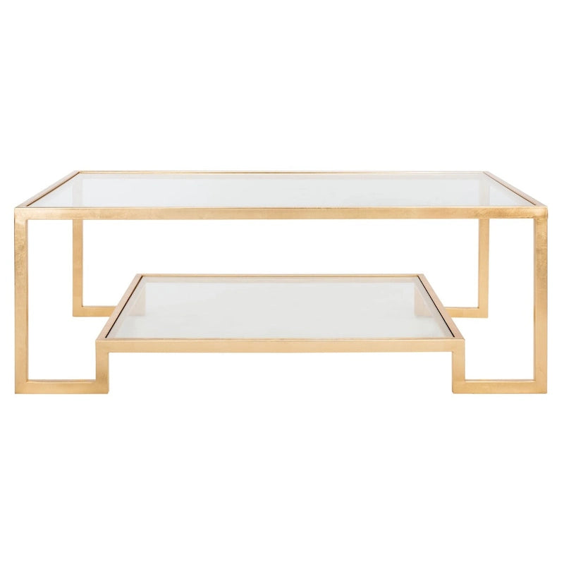 Rectangular Gold-Leaf Coffee Table, 130.3 × 69.9 × 45.2 cm – product view
