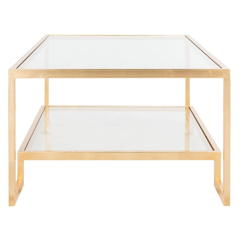 Rectangular Gold-Leaf Coffee Table, 130.3 × 69.9 × 45.2 cm – product view