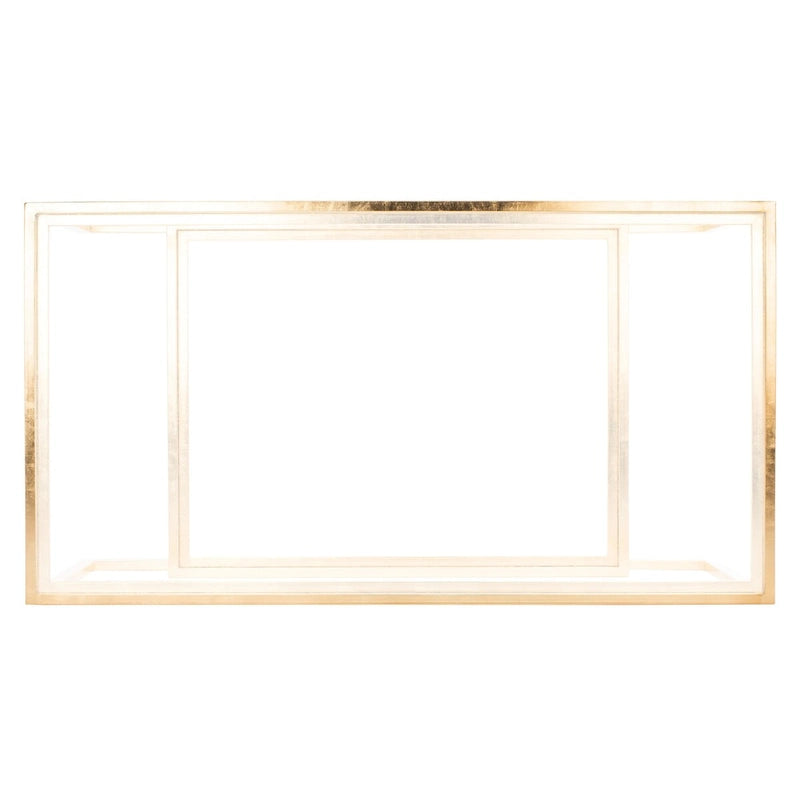 Rectangular Gold-Leaf Coffee Table, 130.3 × 69.9 × 45.2 cm – product view