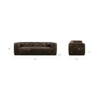 Full-Grain Italian Leather Sofa, 233.7 cm Wide – product view