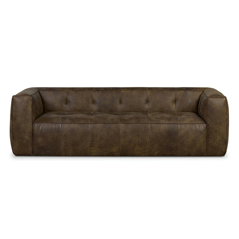 Full-Grain Italian Leather Sofa, 233.7 cm Wide – product view