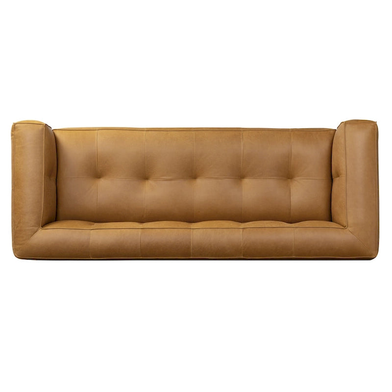 Full-Grain Italian Leather Sofa, 233.7 cm Wide – product view