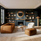 Full-Grain Italian Leather Sofa, 233.7 cm Wide – product view