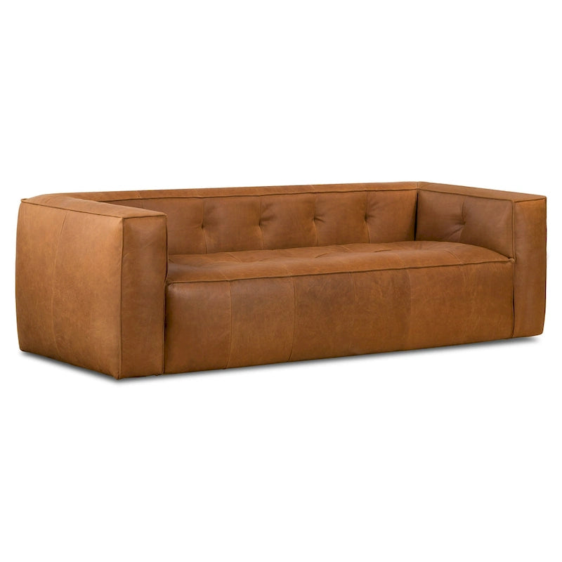 Full-Grain Italian Leather Sofa, 233.7 cm Wide – product view