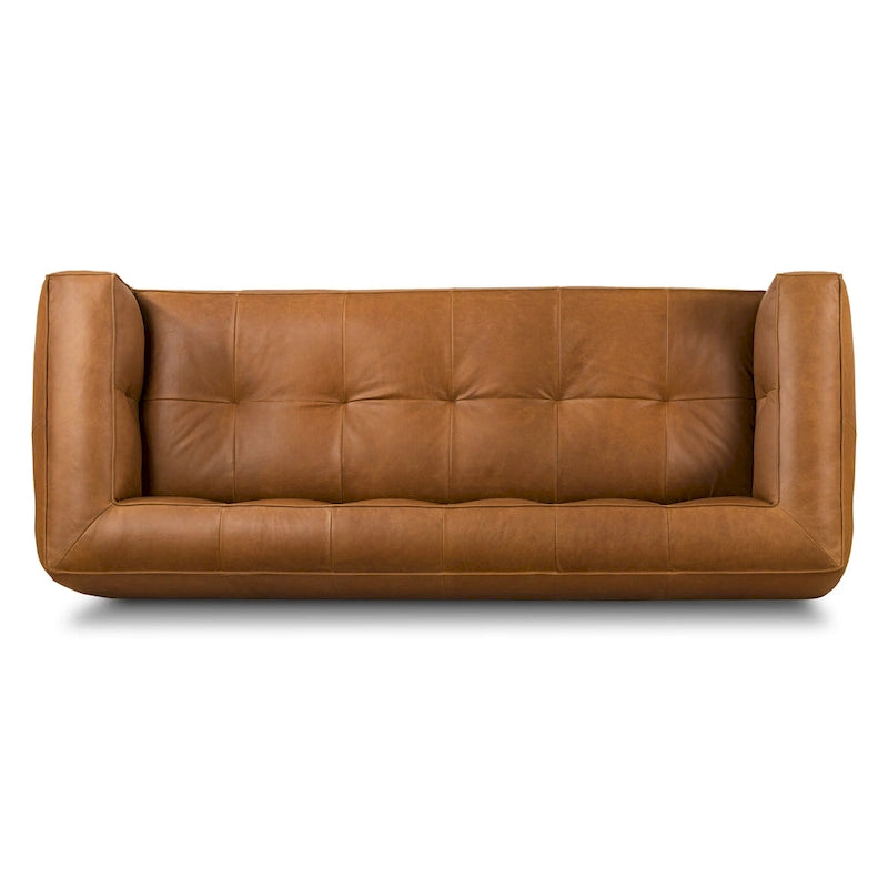Full-Grain Italian Leather Sofa, 233.7 cm Wide – product view
