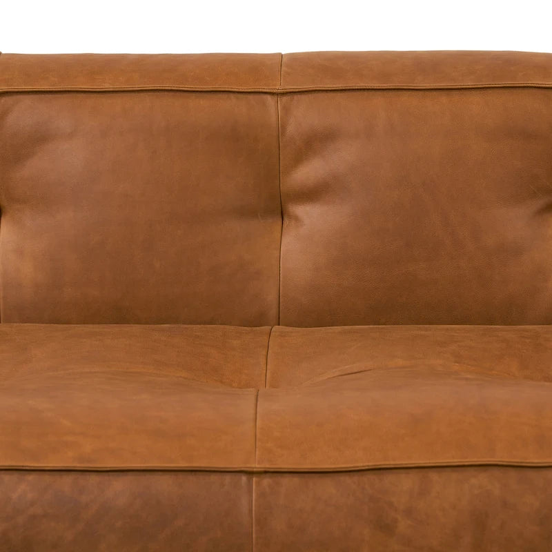 Full-Grain Italian Leather Sofa, 233.7 cm Wide – product view