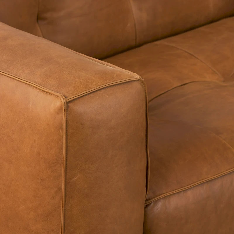 Full-Grain Italian Leather Sofa, 233.7 cm Wide – product view