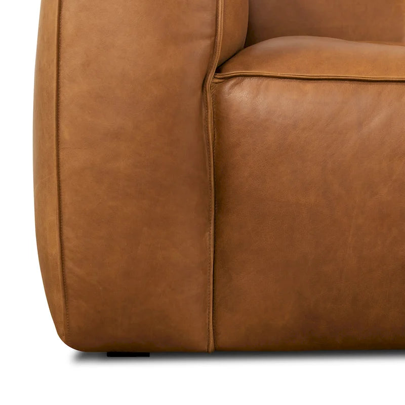 Full-Grain Italian Leather Sofa, 233.7 cm Wide – product view