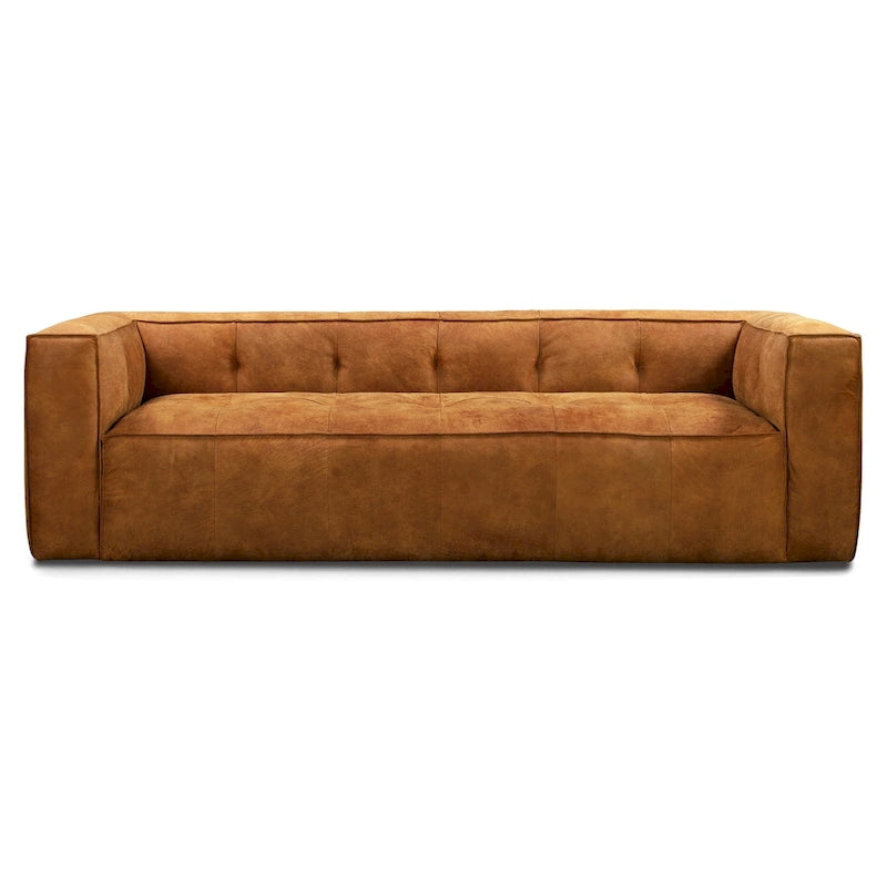 Full-Grain Italian Leather Sofa, 233.7 cm Wide – product view