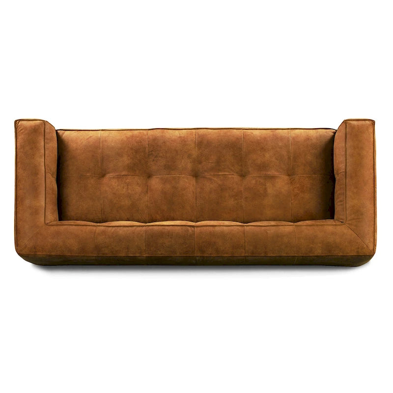 Full-Grain Italian Leather Sofa, 233.7 cm Wide – product view