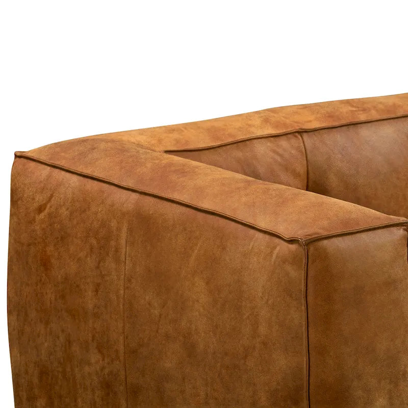 Full-Grain Italian Leather Sofa, 233.7 cm Wide – product view