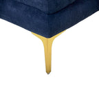 Blue and White Upholstered 4-Seat Fabric Sofa, 275.1 cm Wide – product view