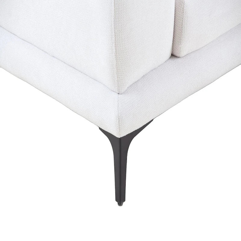 Blue and White Upholstered 4-Seat Fabric Sofa, 275.1 cm Wide – product view