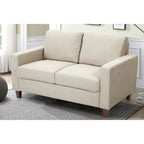 Causeuse rembourrée de style transitionnel, 139,7 cm de large