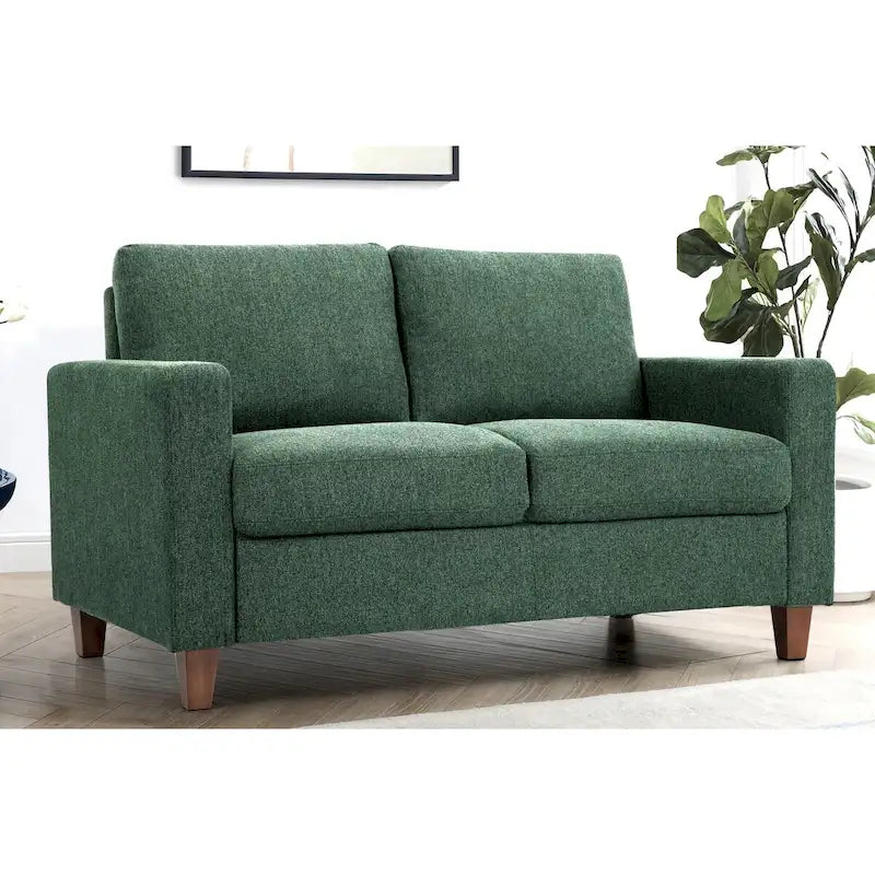 Causeuse rembourrée de style transitionnel, 139,7 cm de large