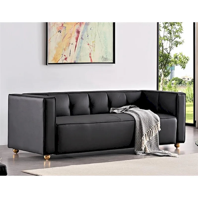 Modern Velvet Track Arm Living Room Sofa – product view