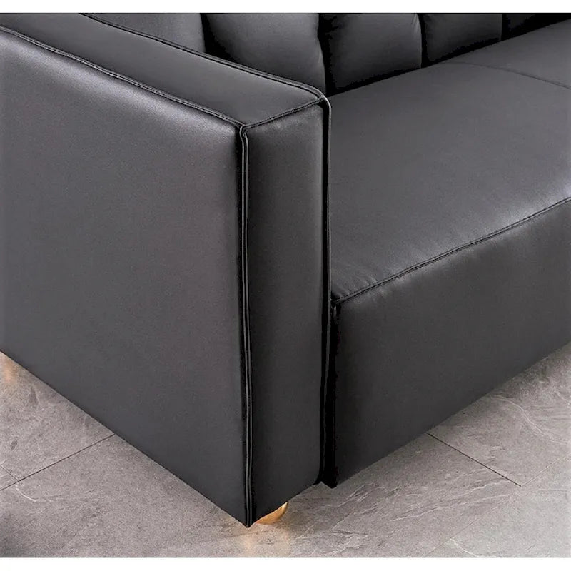 Modern Velvet Track Arm Living Room Sofa – product view