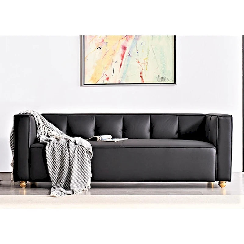 Modern Velvet Track Arm Living Room Sofa – product view