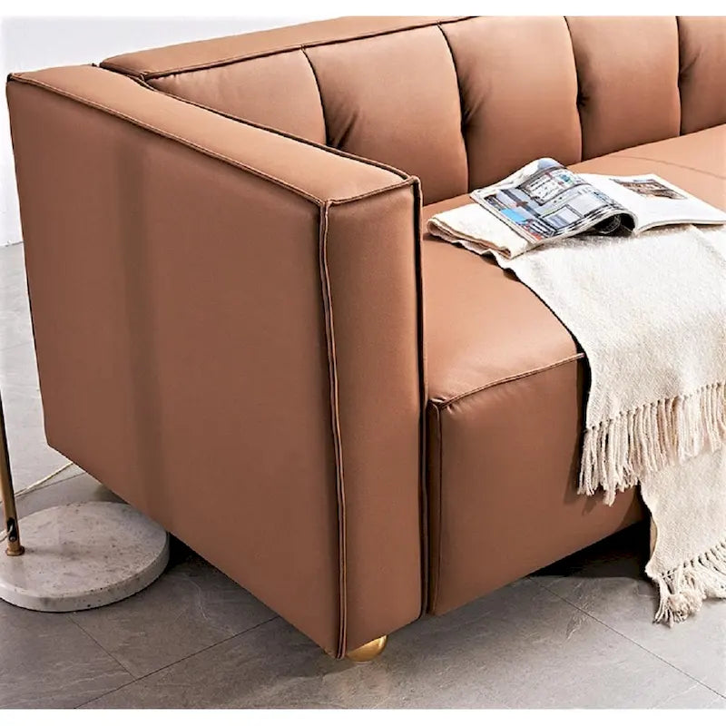 Modern Velvet Track Arm Living Room Sofa – product view