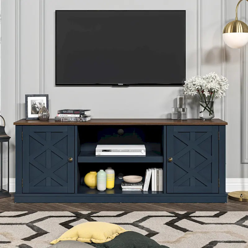 Dark Driftwood TV Stand for TVs up to 177.8 cm, 162.6 cm Wide – product view