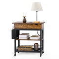Table d'appoint avec station de recharge et sac de rangement