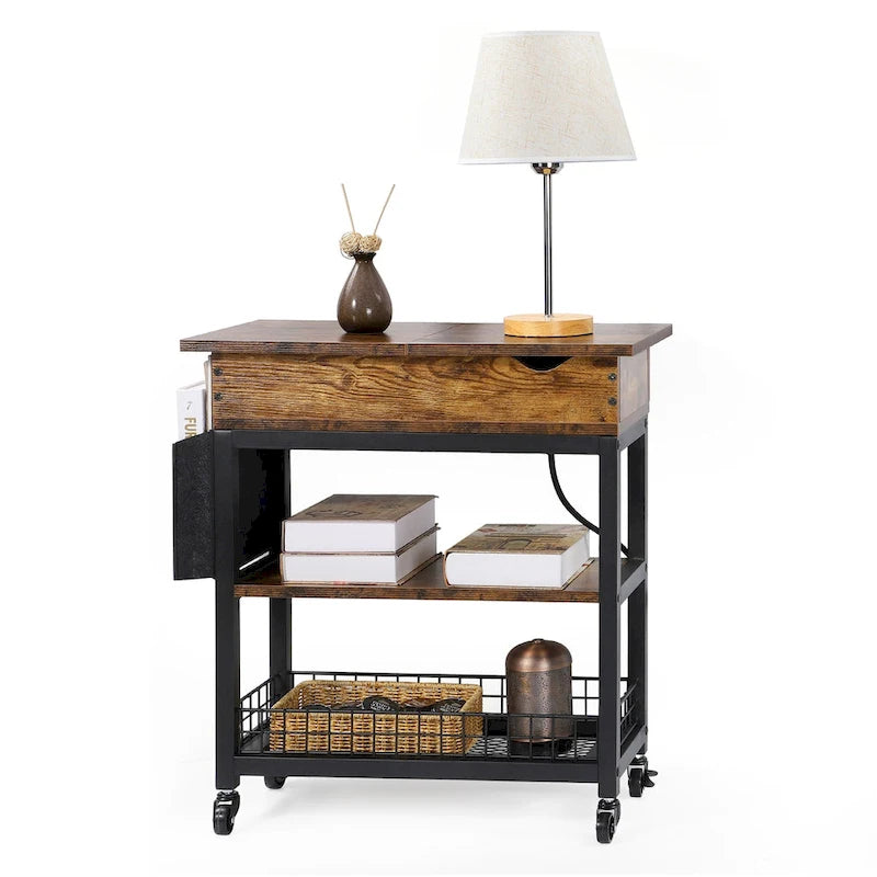 End Table with Charging Station Storage Bag – product view