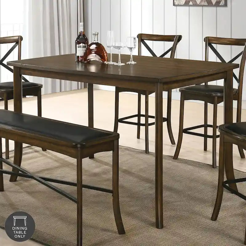 Traditional Oak Counter-Height Dining Table, 150 cm Long – product view