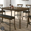 Traditional Oak Counter-Height Dining Table, 150 cm Long – product view