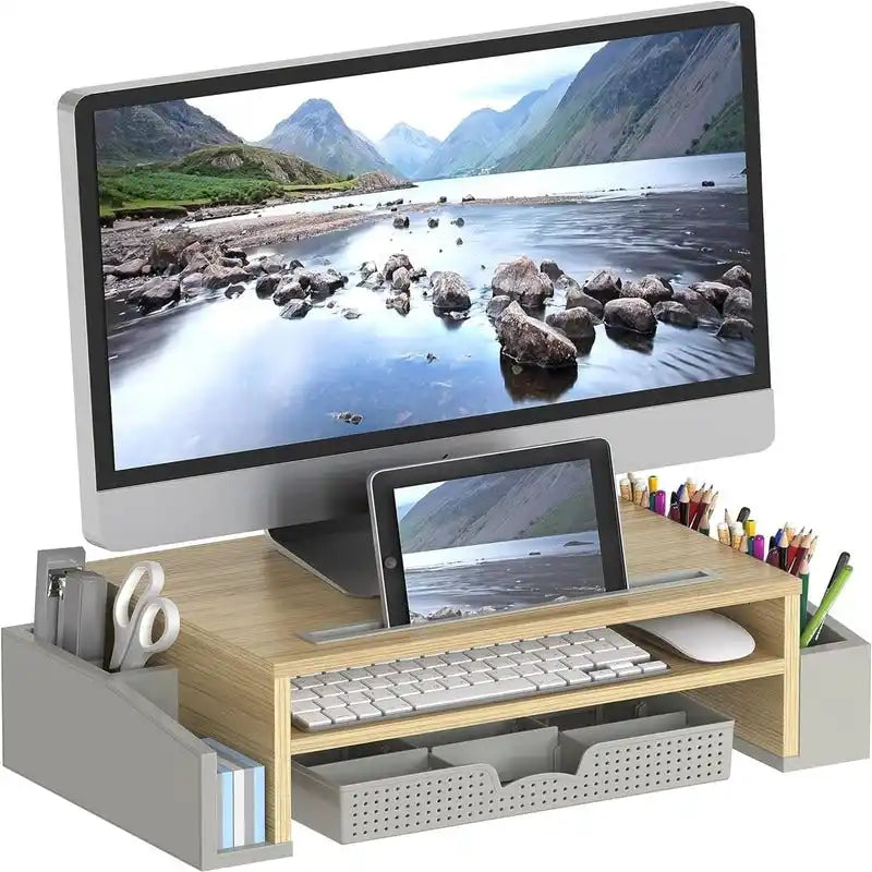 Support et rehausseur de moniteur de bureau