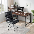 Leatherette Adjustable Swivel Office Chair with Armrests – product view