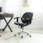 Leatherette Adjustable Swivel Office Chair with Armrests – product view