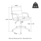 Leatherette Adjustable Swivel Office Chair with Armrests – product view
