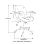 Leatherette Adjustable Swivel Office Chair with Armrests – product view
